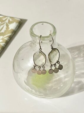 Jane Diaz | Lemon Quartz Drops w/Sterling Disc Dangles ♥ Rare and like new!